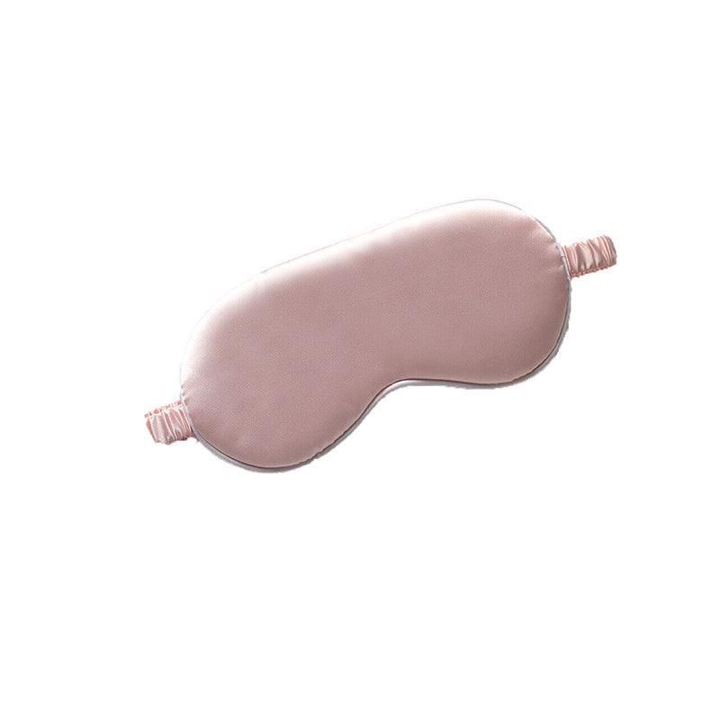 Mulberry Silk Eye Mask with Elastic Strap, Pink and White