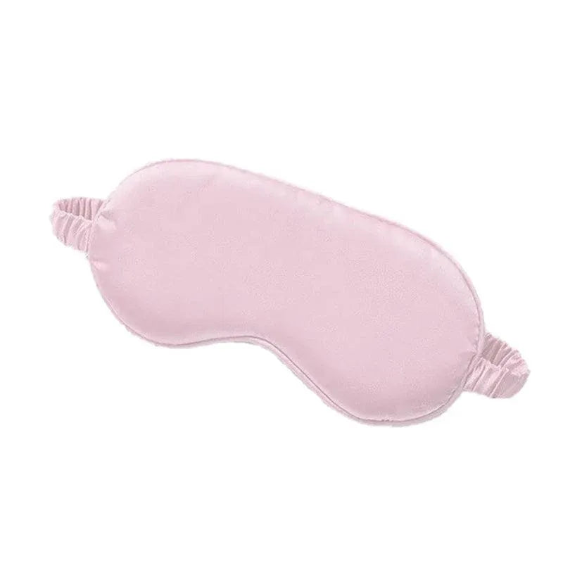 Mulberry Silk Eye Mask with Elastic Strap, Pink