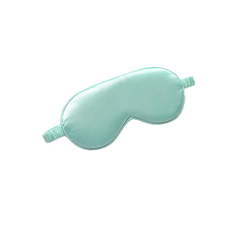Mulberry Silk Eye Mask with Elastic Strap, Green