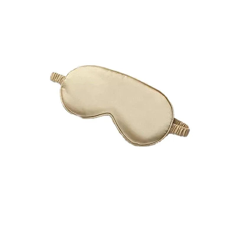 Mulberry Silk Eye Mask with Elastic Strap, Gold