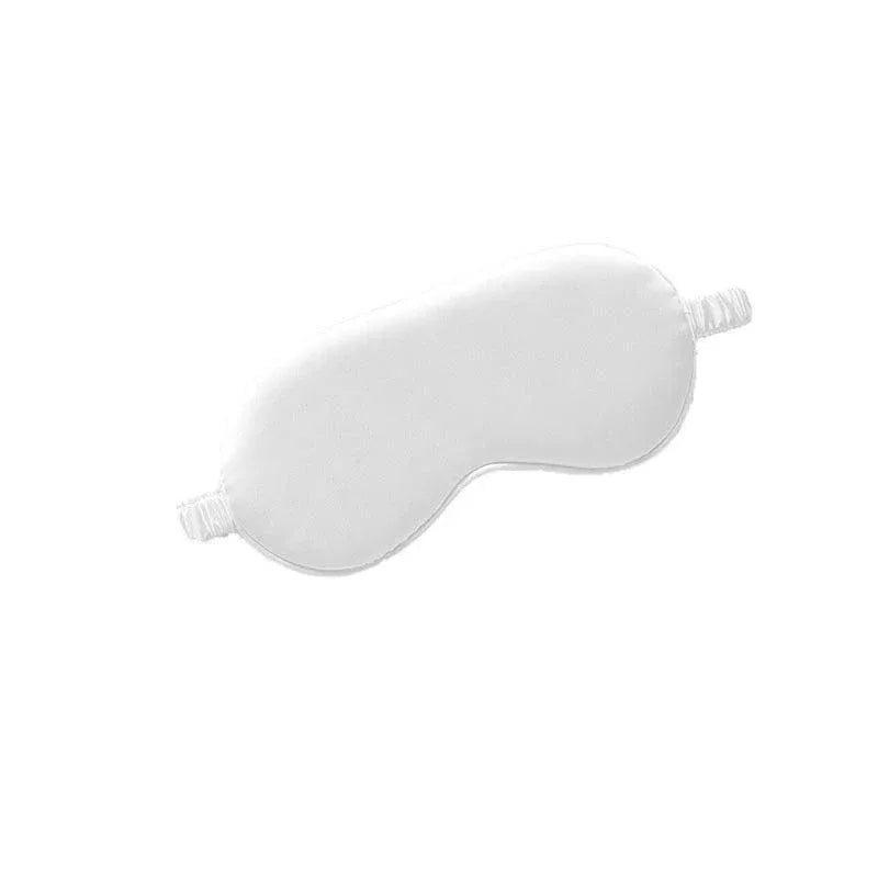 Mulberry Silk Eye Mask with Elastic Strap, White