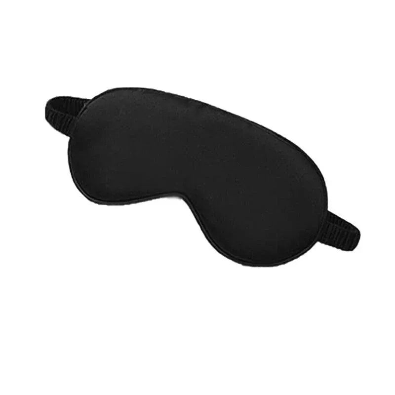 Mulberry Silk Eye Mask with Elastic Strap, Black