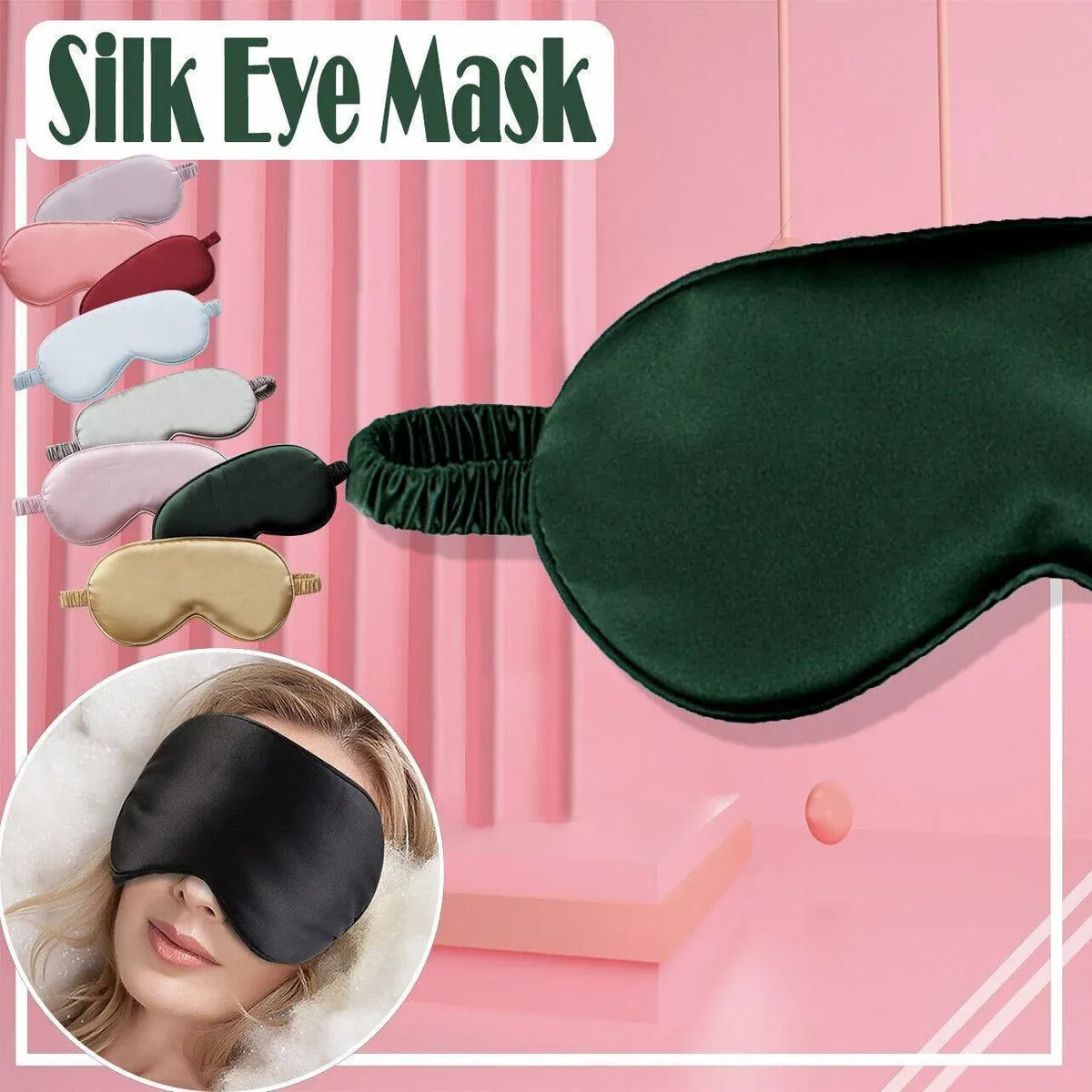 Mulberry Silk Eye Mask with Elastic Strap