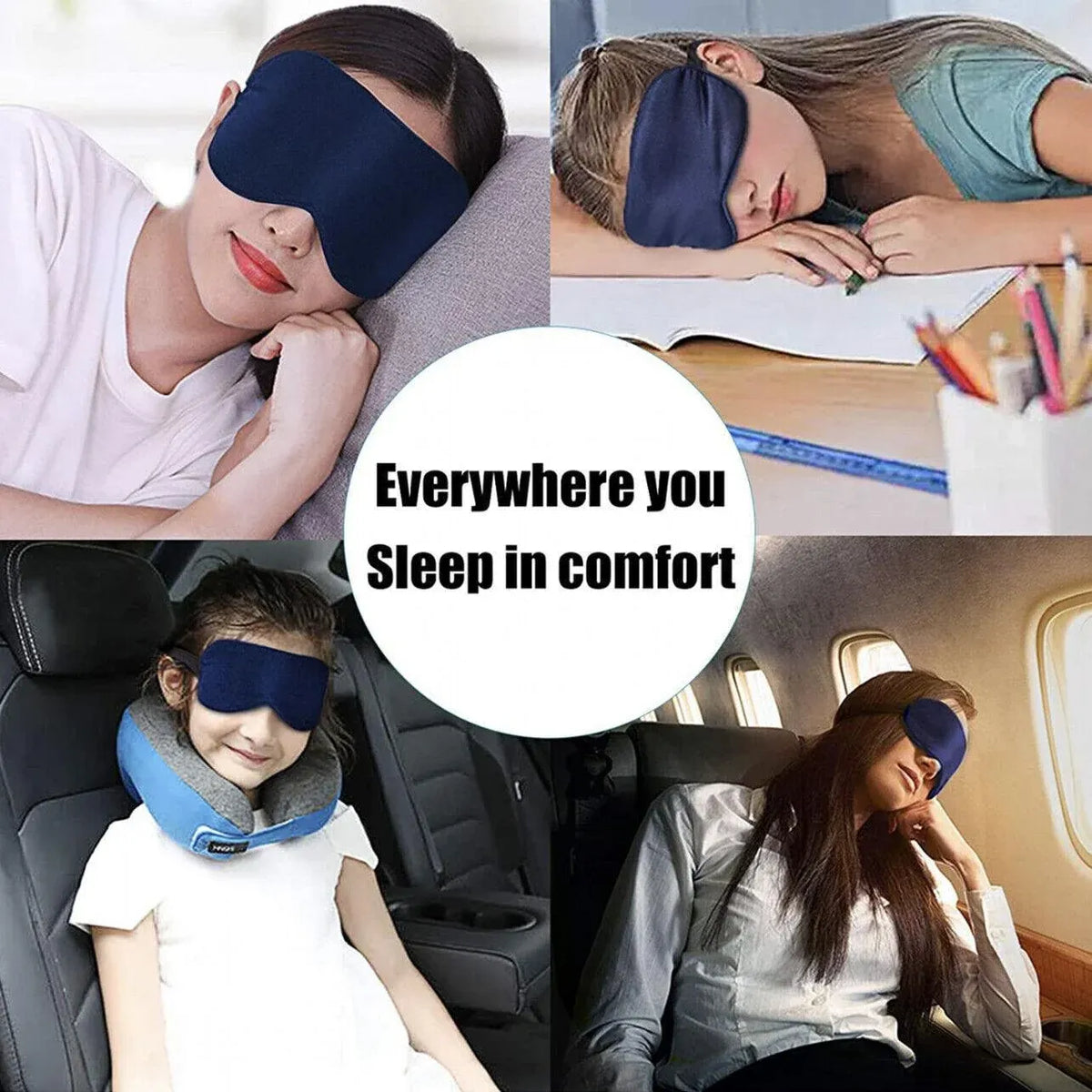 Mulberry Silk Eye Mask with Elastic Strap