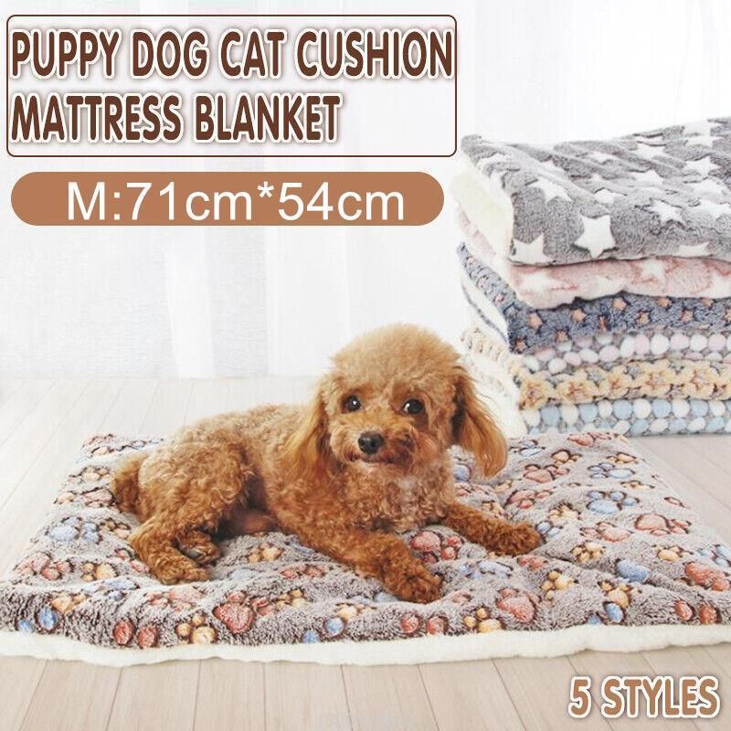 M Size Puppy Dog Cat Cushion Mattress Blanket Bed Soft Warm Pet Pad