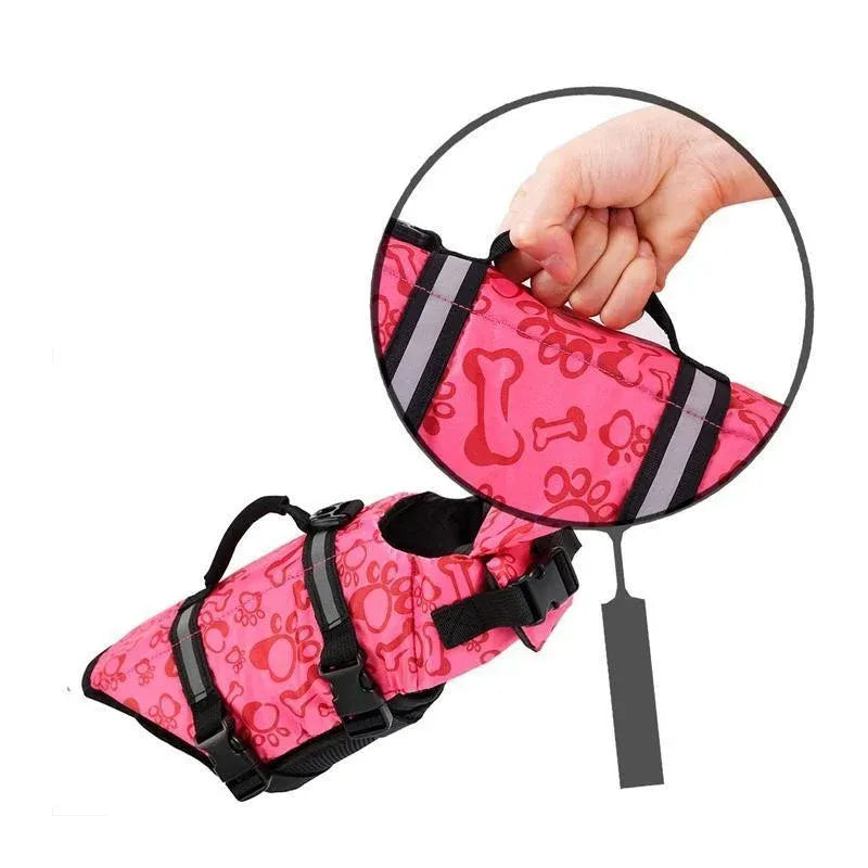 Dog Life Jacket Pet Safety Vest Swimming Boating Float Aid Buoyancy