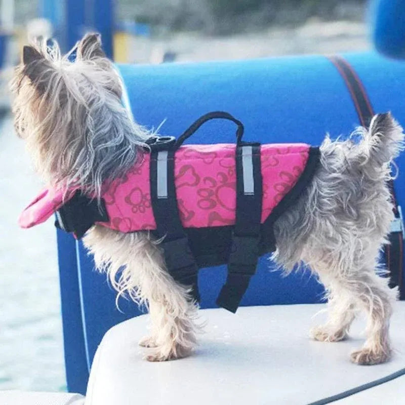 Dog Life Jacket Pet Safety Vest Swimming Boating Float Aid Buoyancy