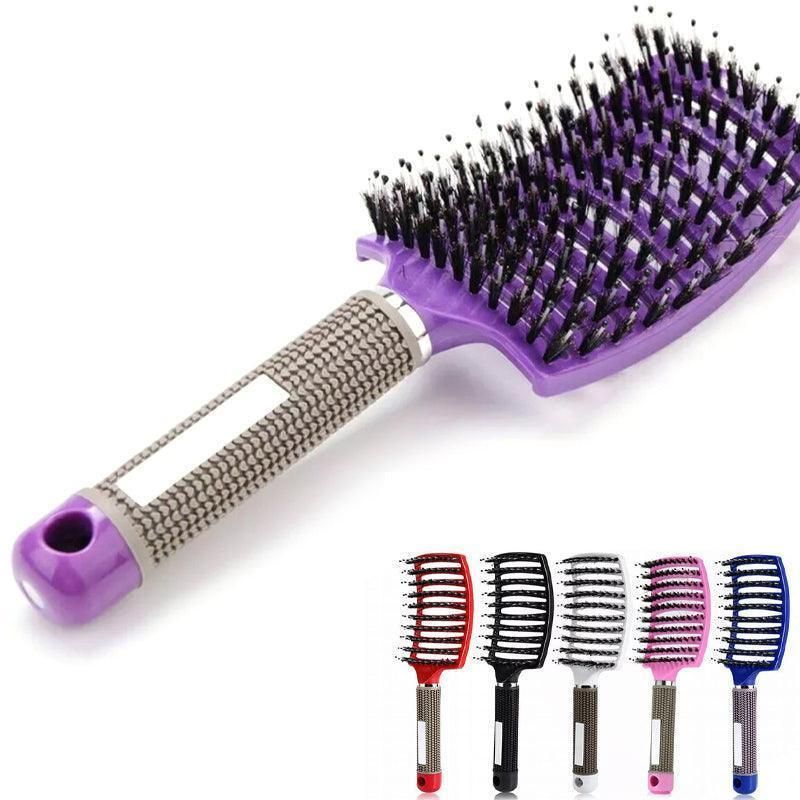 Vented Boar and Nylon Bristle Hair Brush, 25 x 8 cm