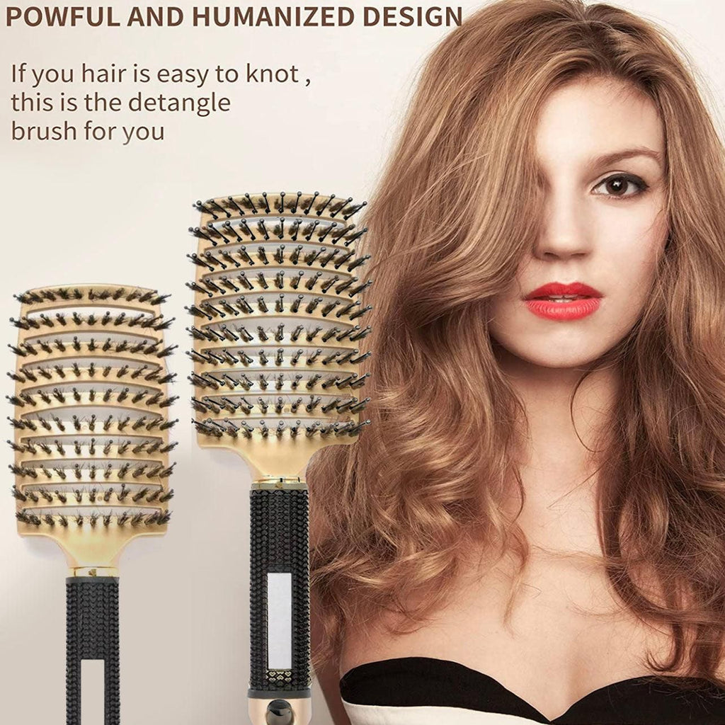 Vented Boar and Nylon Bristle Hair Brush, 25 x 8 cm