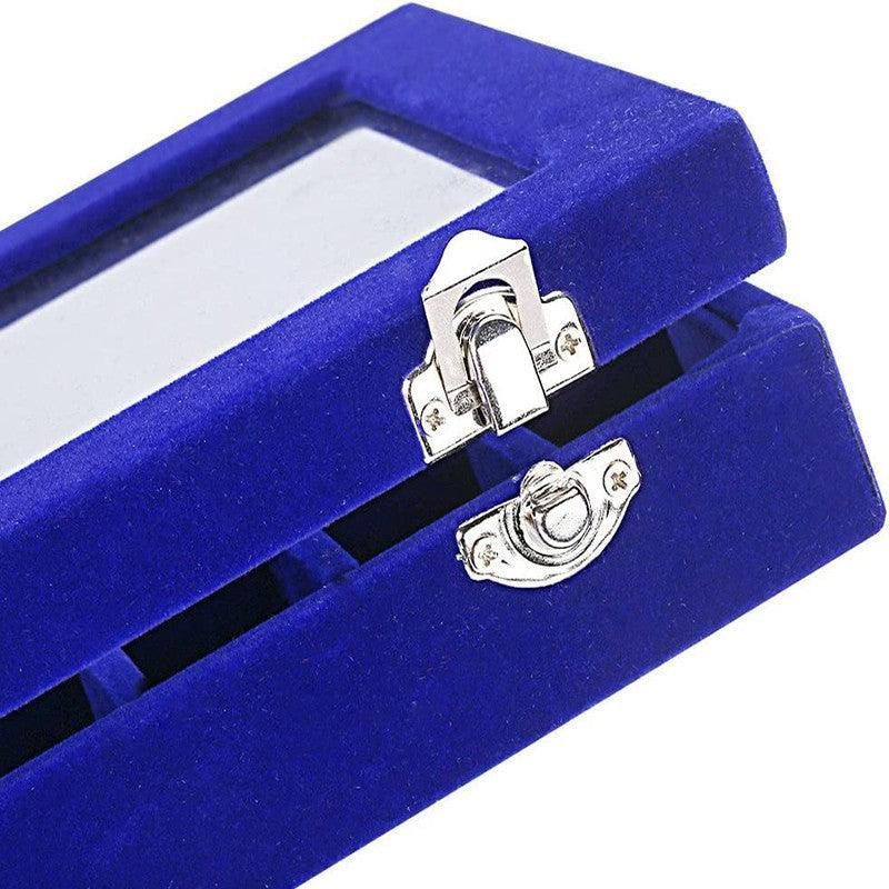 Velvet Jewelry Box Earring Organizer Display Case Storage Holder