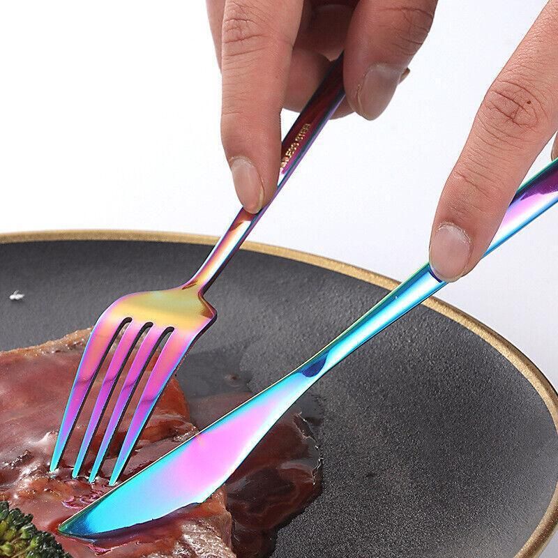 Portable Stainless Steel Travel Cutlery Set with Case, 8 Pieces