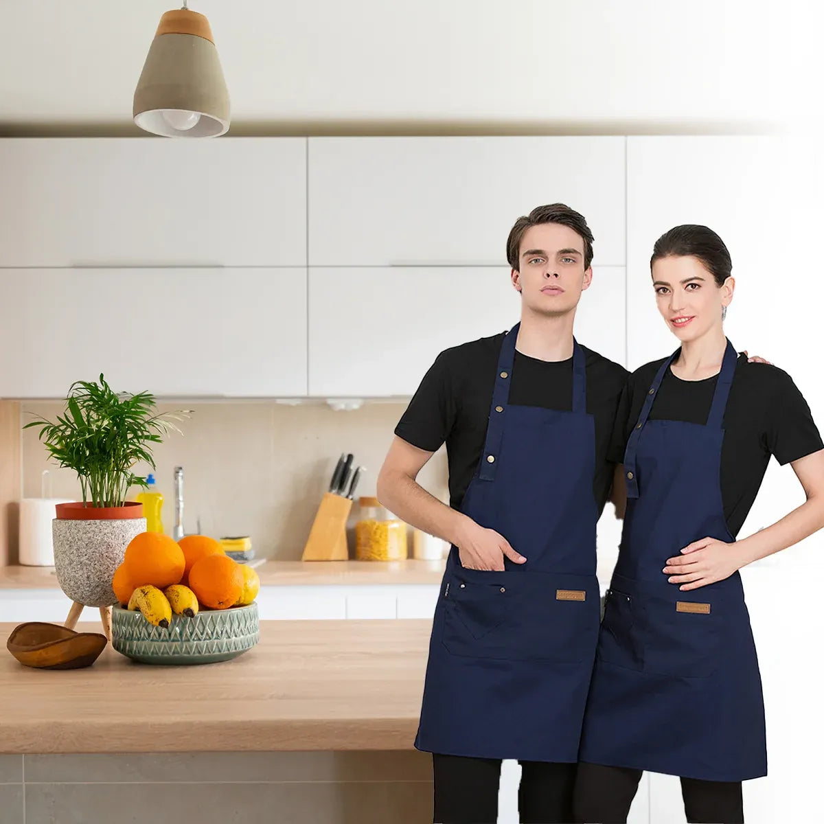 Waterproof Adjustable Bib Apron, 76 x 65 cm