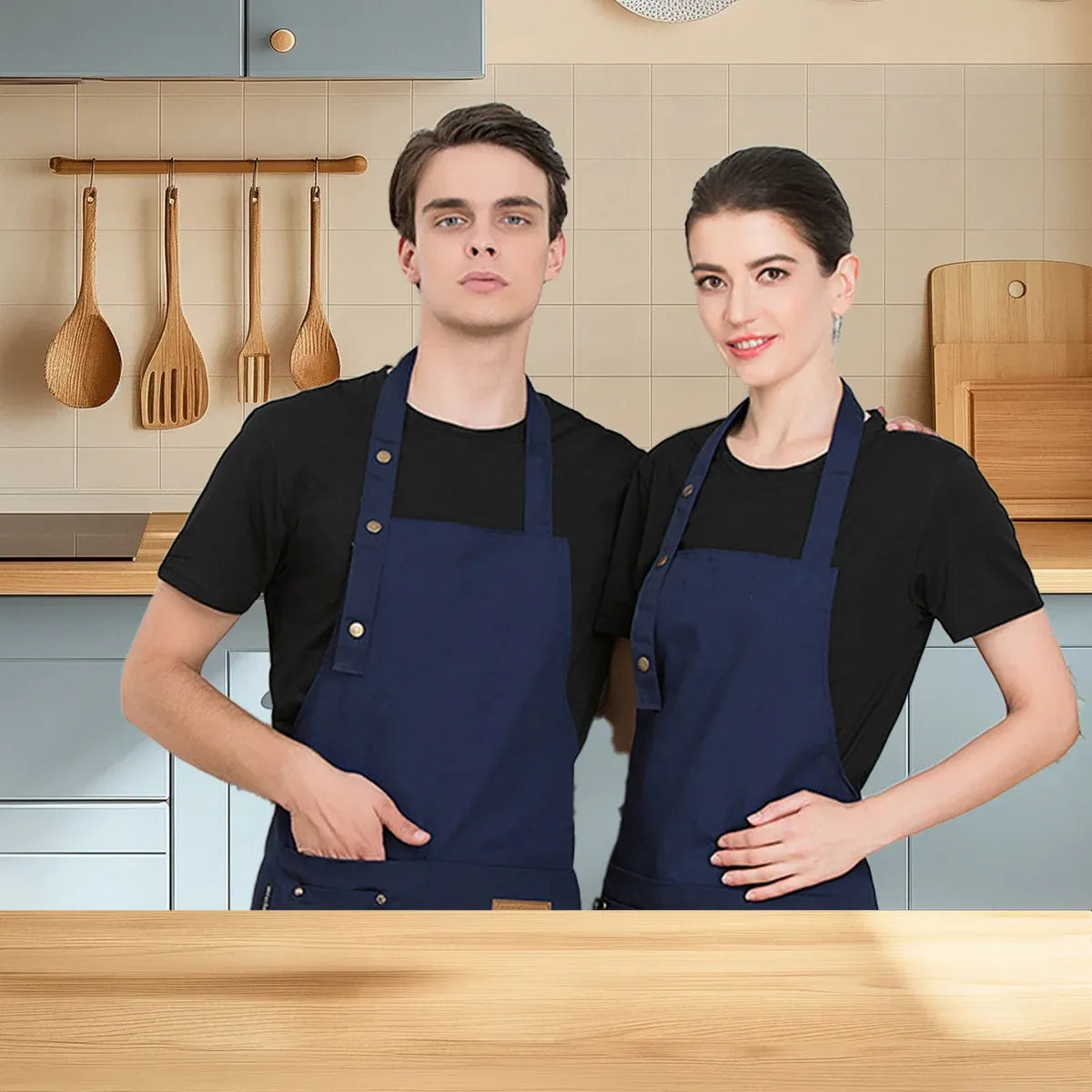 Waterproof Adjustable Bib Apron, 76 x 65 cm