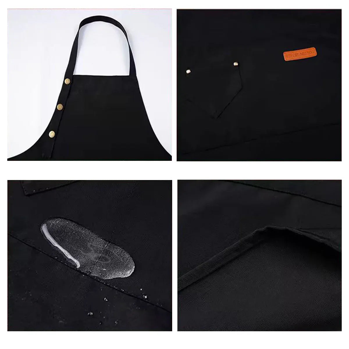 Polyester Bib Apron with Neck Strap and Waist Tie, 76 cm