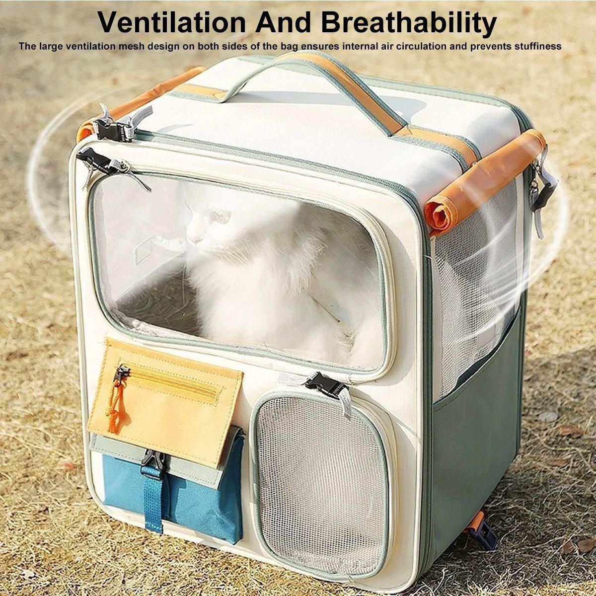 Large Capacity Pet Backpack for Cats Dogs Travel Carrier Ideal