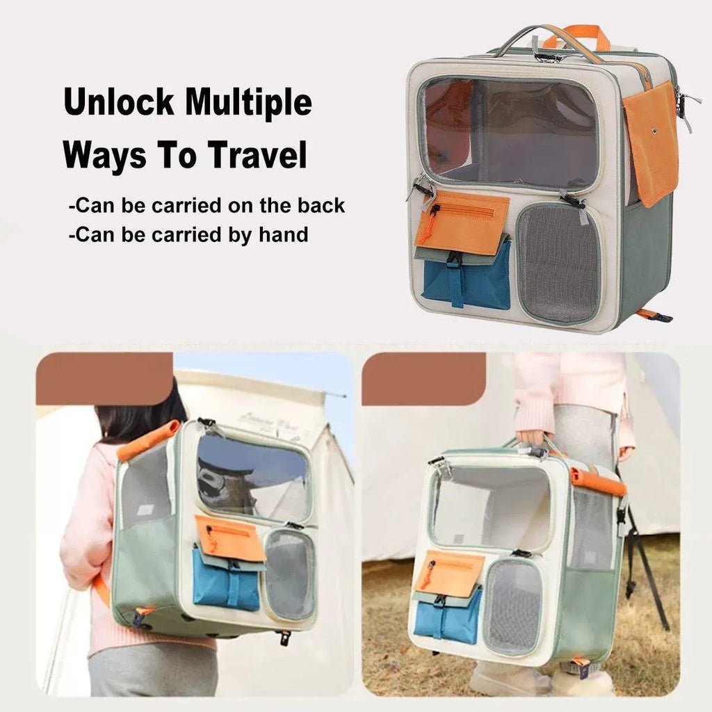 Large Capacity Pet Backpack for Cats Dogs Travel Carrier Ideal