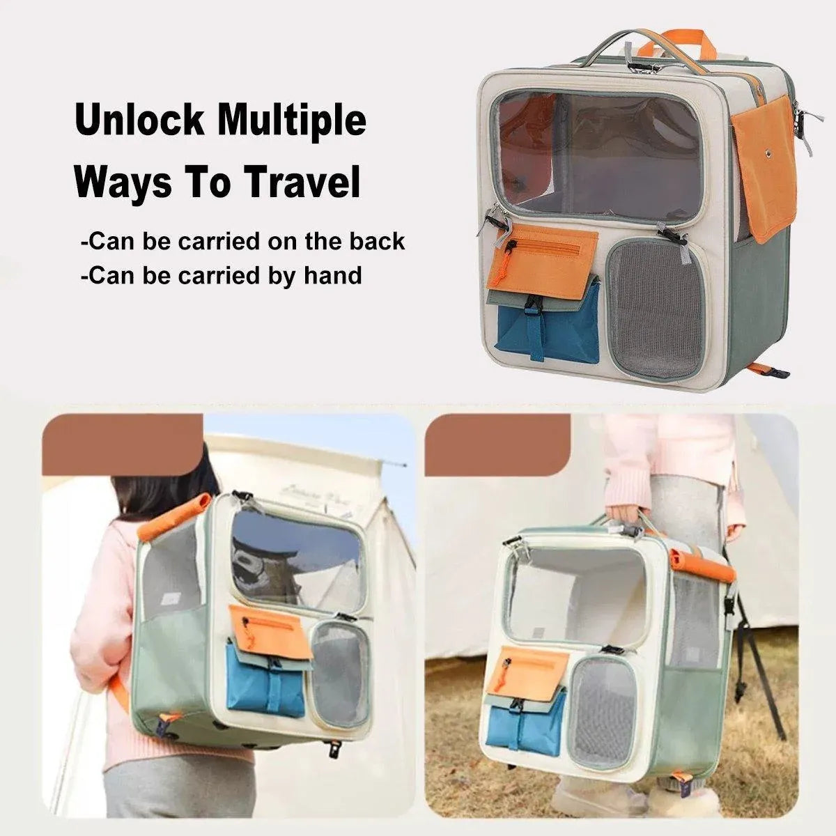 Large Capacity Pet Backpack for Cats Dogs Travel Carrier Ideal