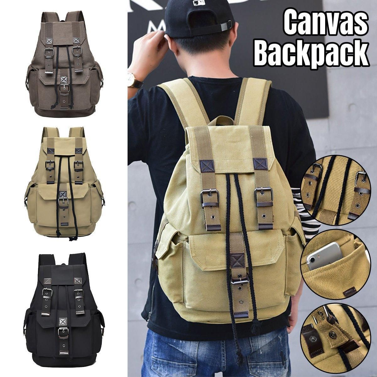 Unisex Retro Rucksack Large Capacity Travel Bag Leisure Backpack