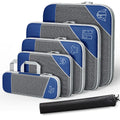 6PCS Compression Packing Cubes Expandable Luggage Storage Bag