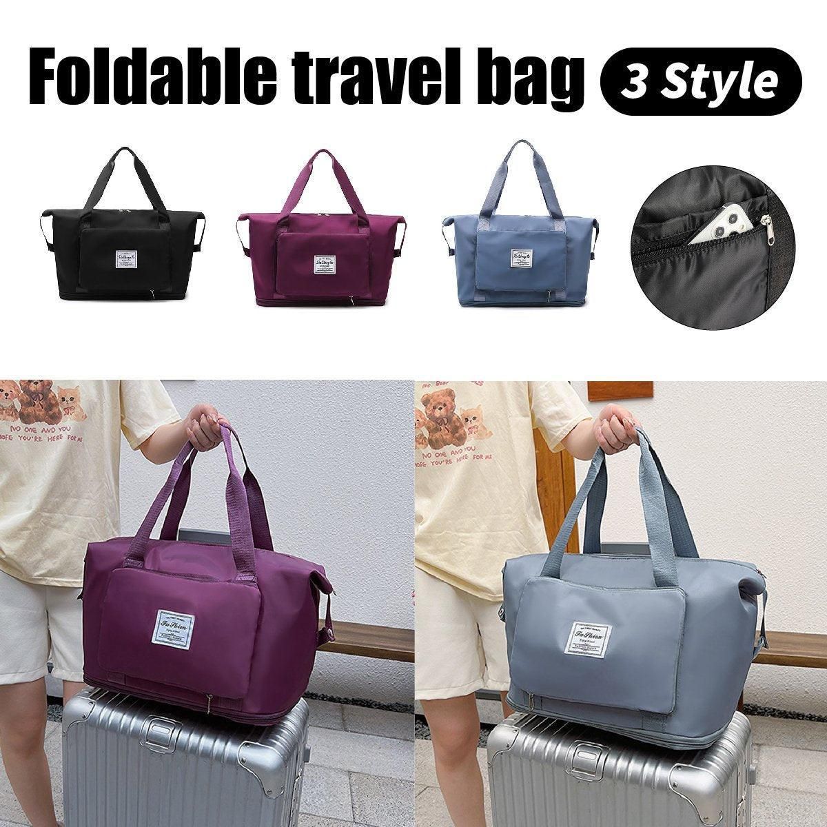 Large Capacity Travel Bag Foldable Luggage Tote Lightweight