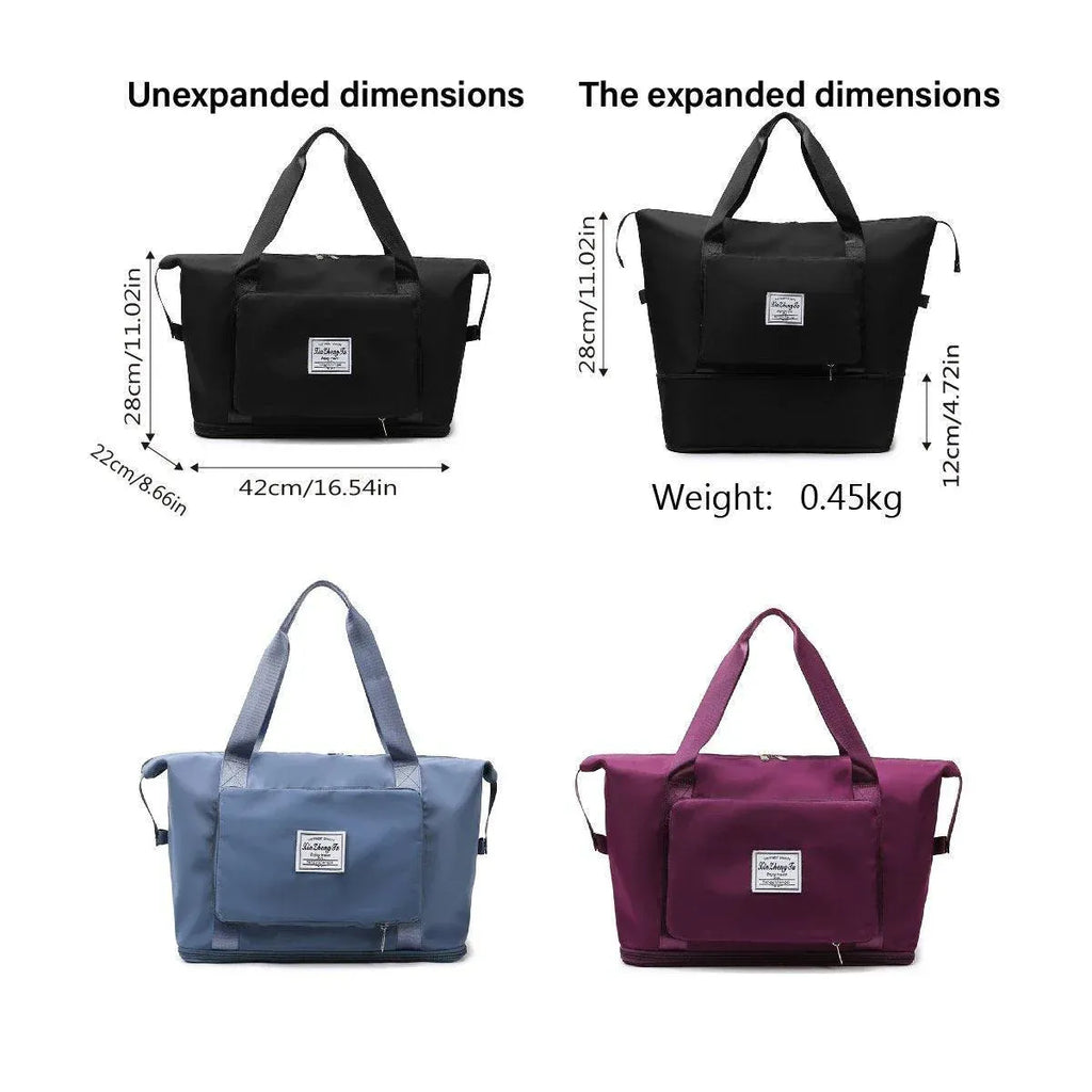 Large Capacity Travel Bag Foldable Luggage Tote Lightweight