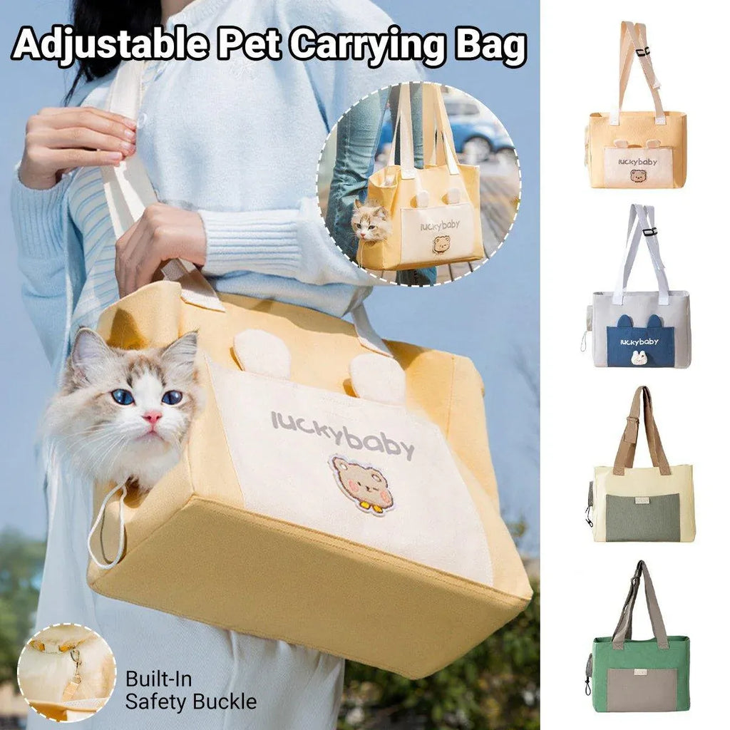 Portable Breathable Adjustable Crossbody Pet Carrier Bag Large