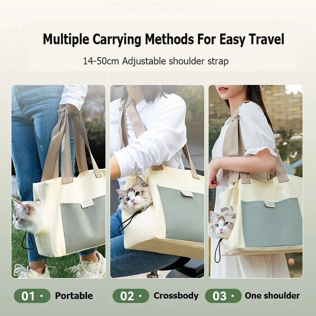 Portable Breathable Adjustable Crossbody Pet Carrier Bag Large