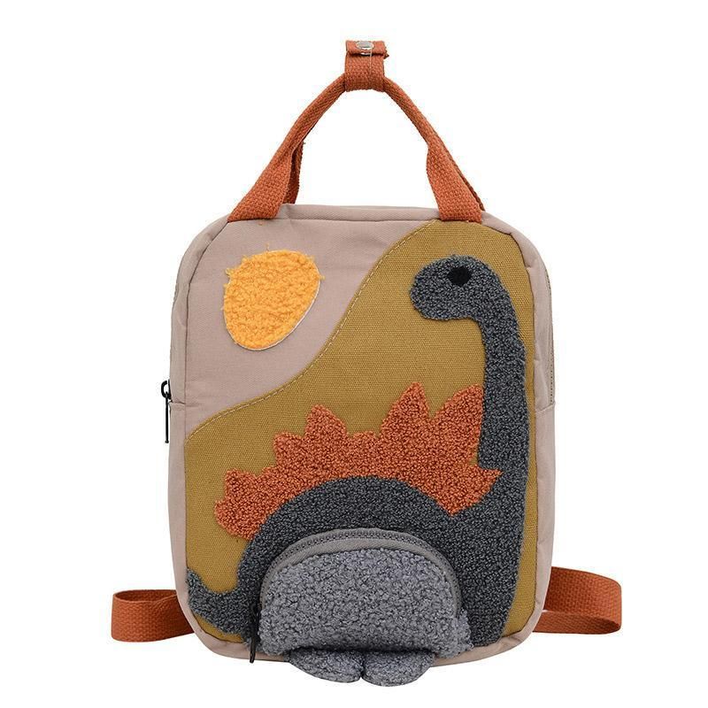 Mini Canvas Dinosaur Backpack, 21 x 26 x 10 cm