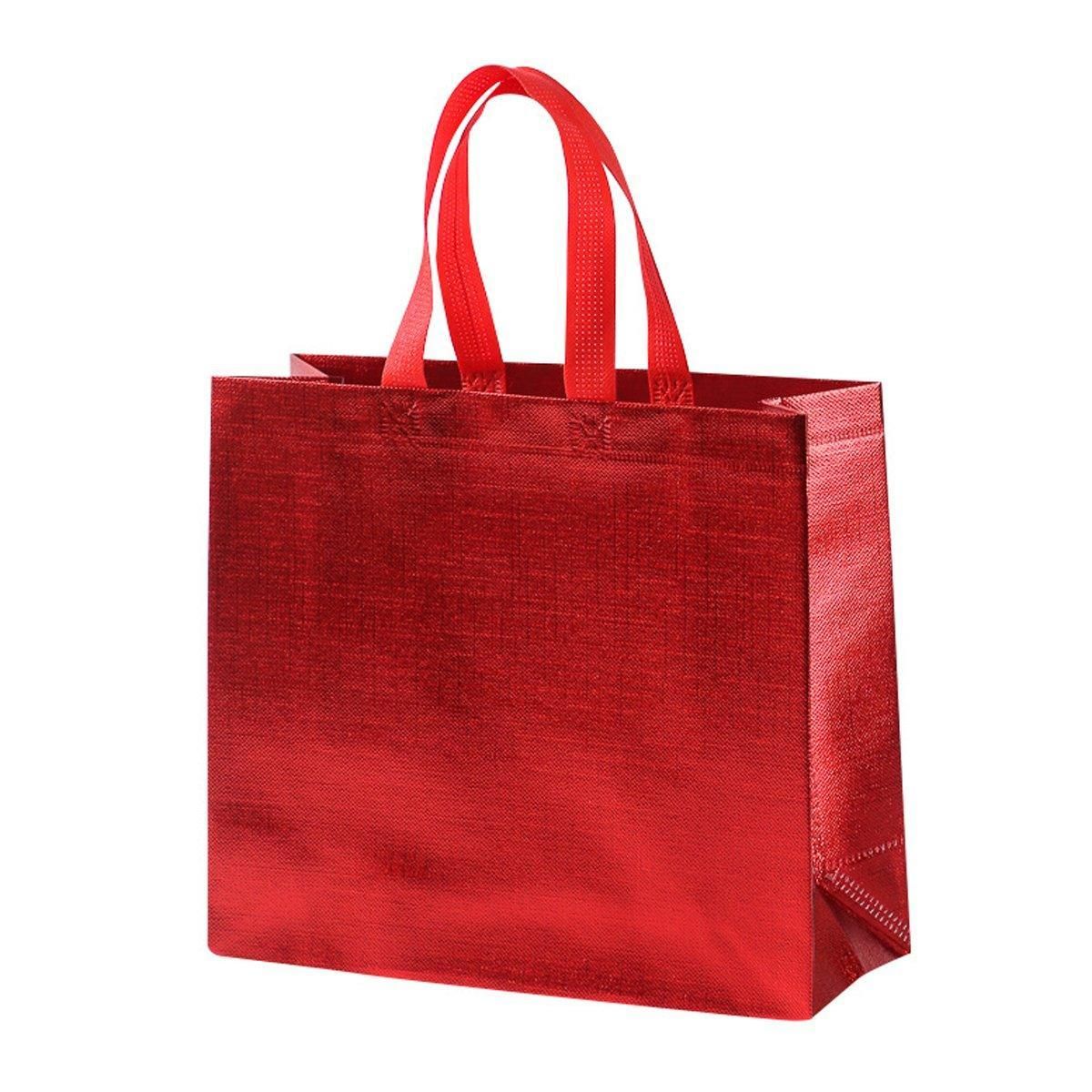 Embossed Non-Woven Gift Tote Bags, 25 Pack, 40 x 30 x 12 cm