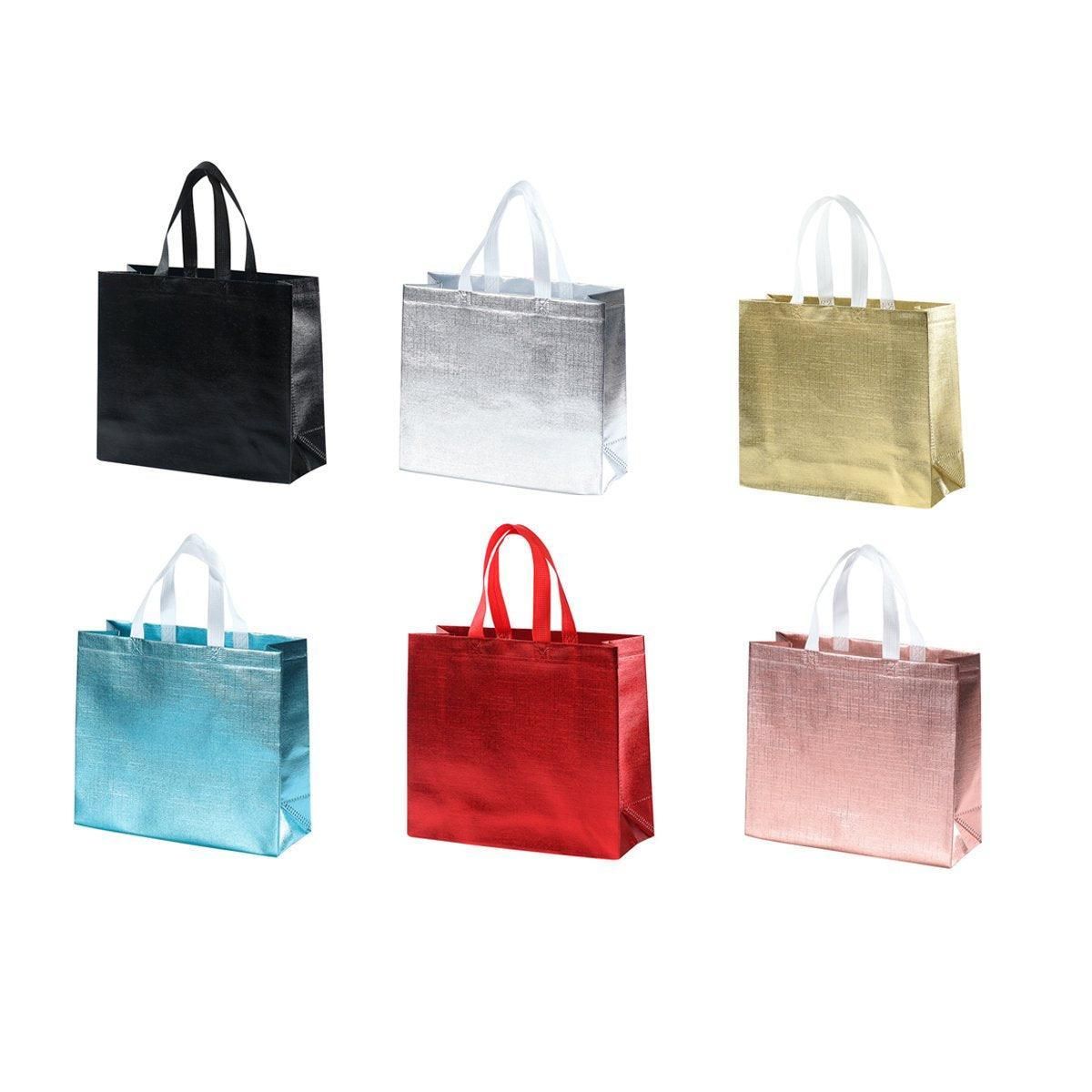 Embossed Non-Woven Gift Tote Bags, 25 Pack, 40 x 30 x 12 cm