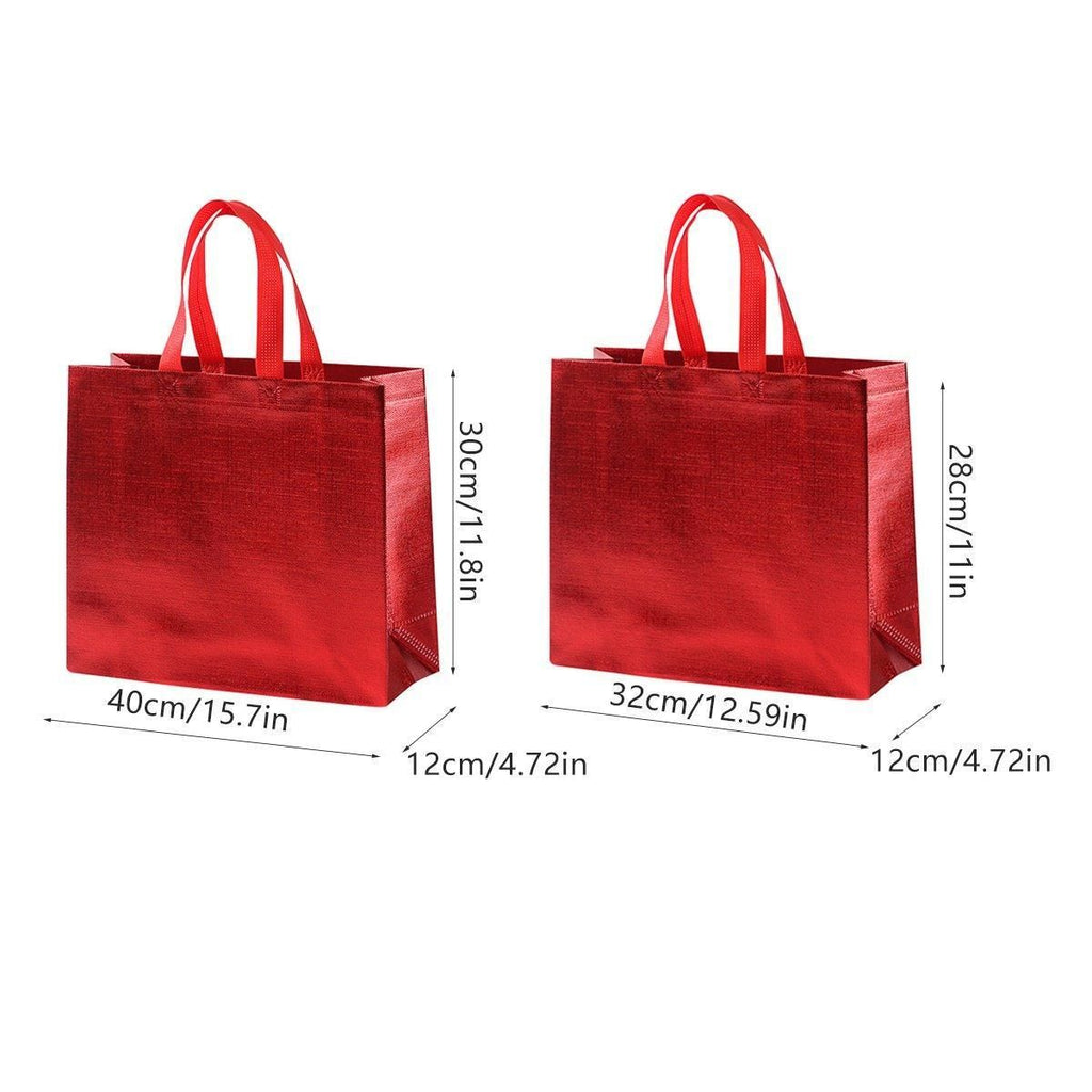 Embossed Non-Woven Gift Tote Bags, 25 Pack, 40 x 30 x 12 cm