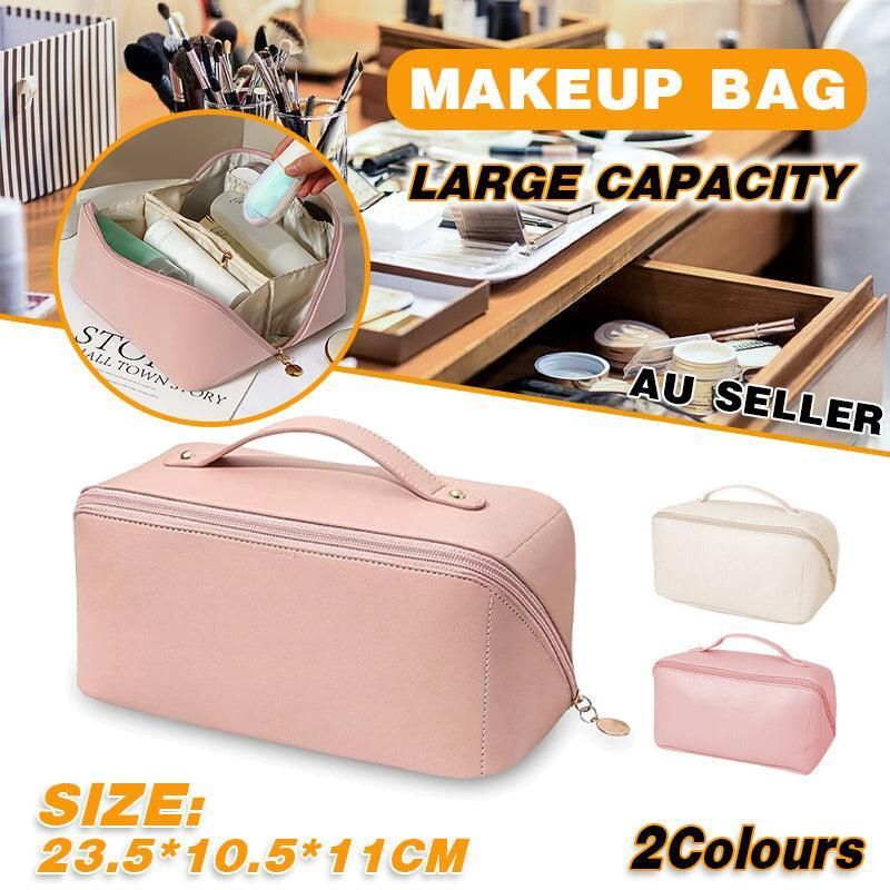 Large Capacity PU Travel Cosmetic Bag, 23.5 x 10.5 x 11 cm