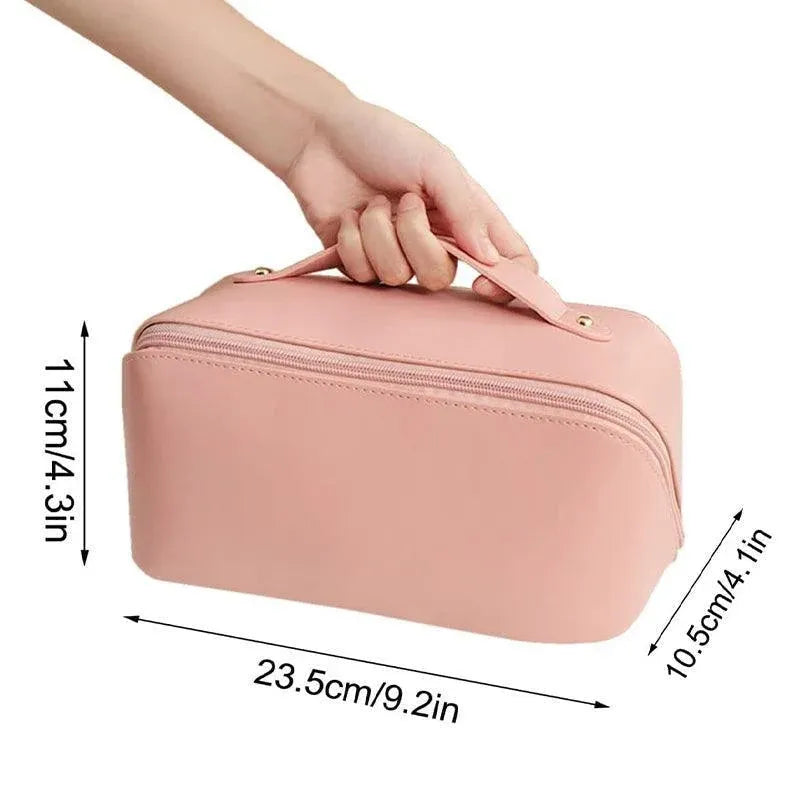 Large Capacity PU Travel Cosmetic Bag, 23.5 x 10.5 x 11 cm