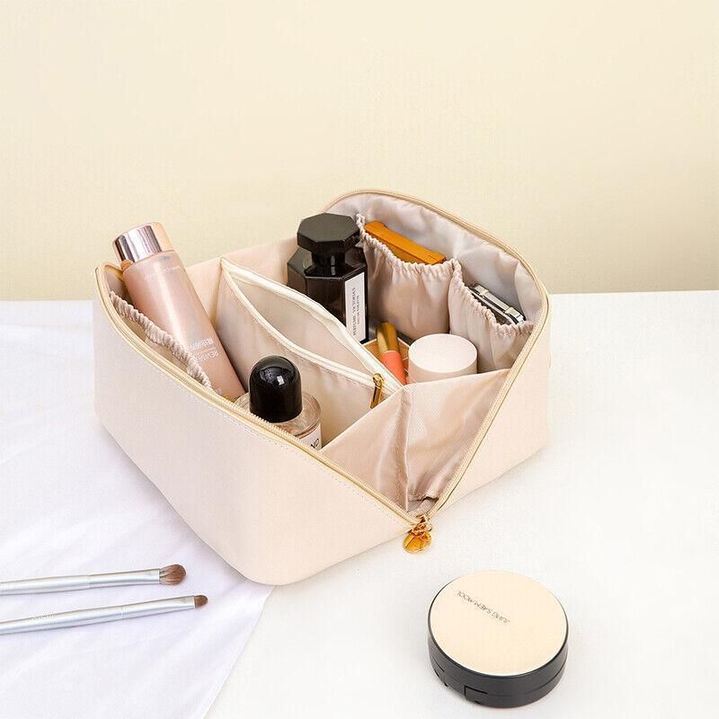 Large Capacity PU Travel Cosmetic Bag, 23.5 x 10.5 x 11 cm