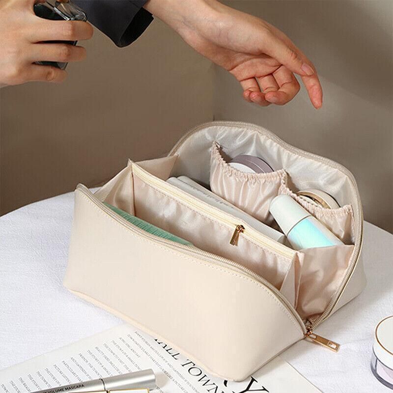 Large Capacity PU Travel Cosmetic Bag, 23.5 x 10.5 x 11 cm
