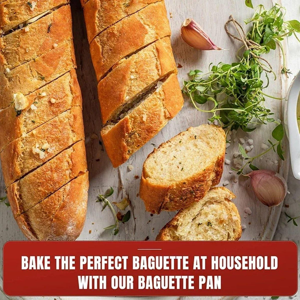 Perforated Non-Stick Baguette Pans, 4 Slot, Set of 2