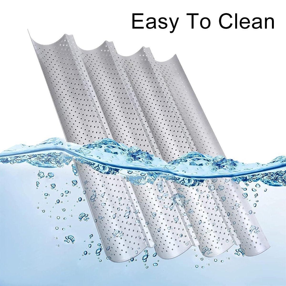 Perforated Non-Stick Baguette Pans, 4 Slot, Set of 2