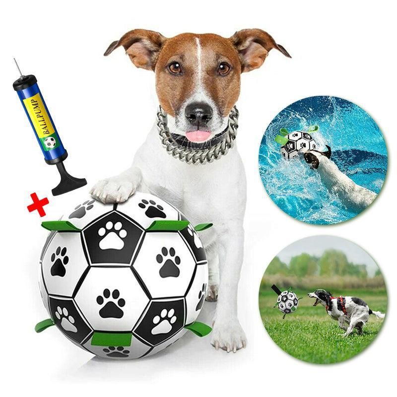 Interactive Pet Football Dog Toys Grab Tabs Outdoor Training Soccer