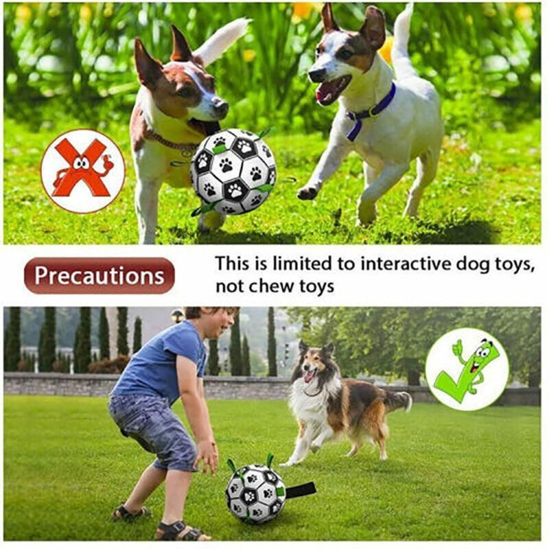 Interactive Pet Football Dog Toys Grab Tabs Outdoor Training Soccer