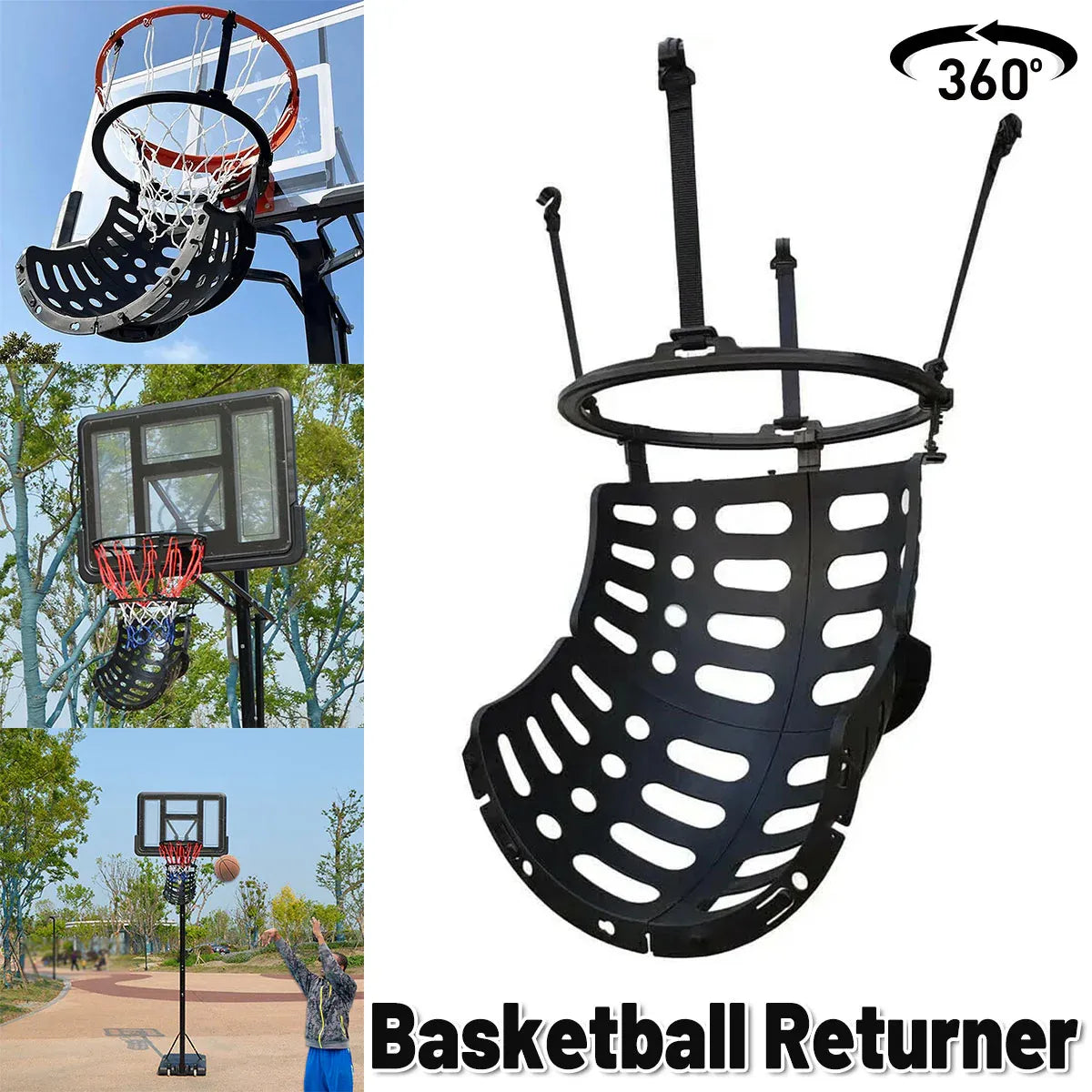 Basketball Ball Return Attachment Rebound Net Training Shot Practice