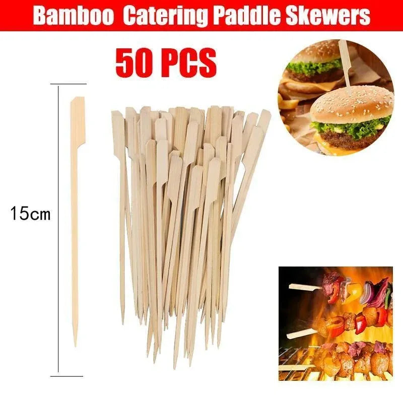 Bamboo Paddle Skewers for Finger Food, 12 cm