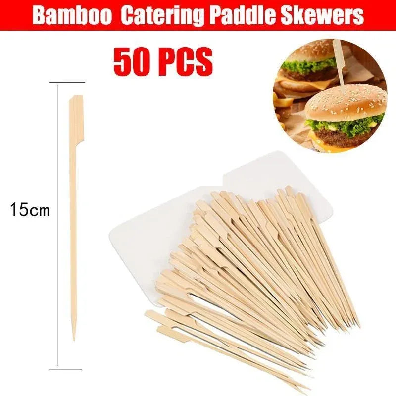 Bamboo Paddle Skewers for Finger Food, 12 cm