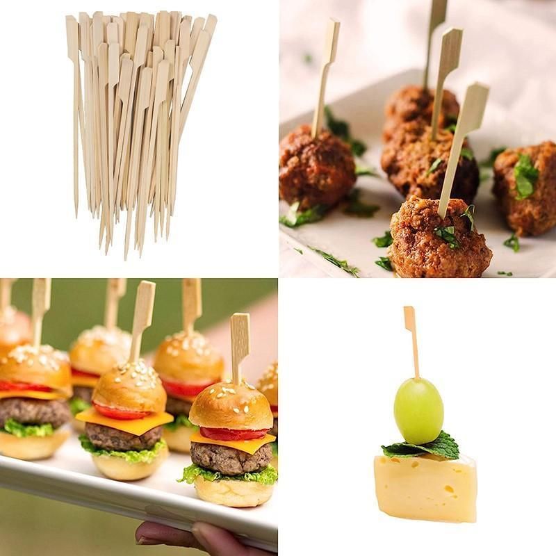 Bamboo Paddle Skewers for Finger Food, 12 cm