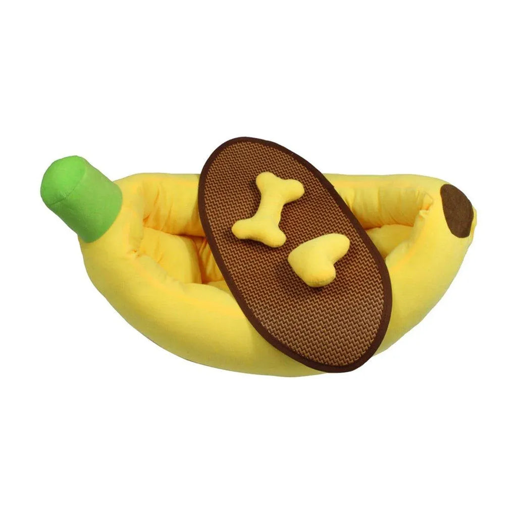 Cute Banana Shape Pet Bed Winter Warm Dog Cat Kennel Cozy Pet Cartoon