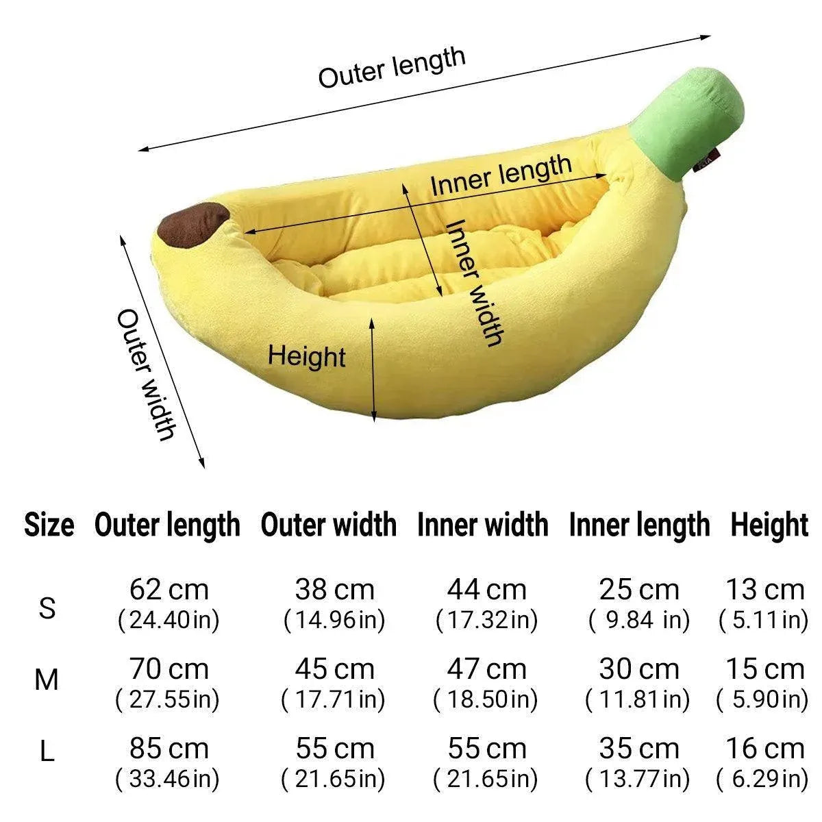 Cute Banana Shape Pet Bed Winter Warm Dog Cat Kennel Cozy Pet Cartoon