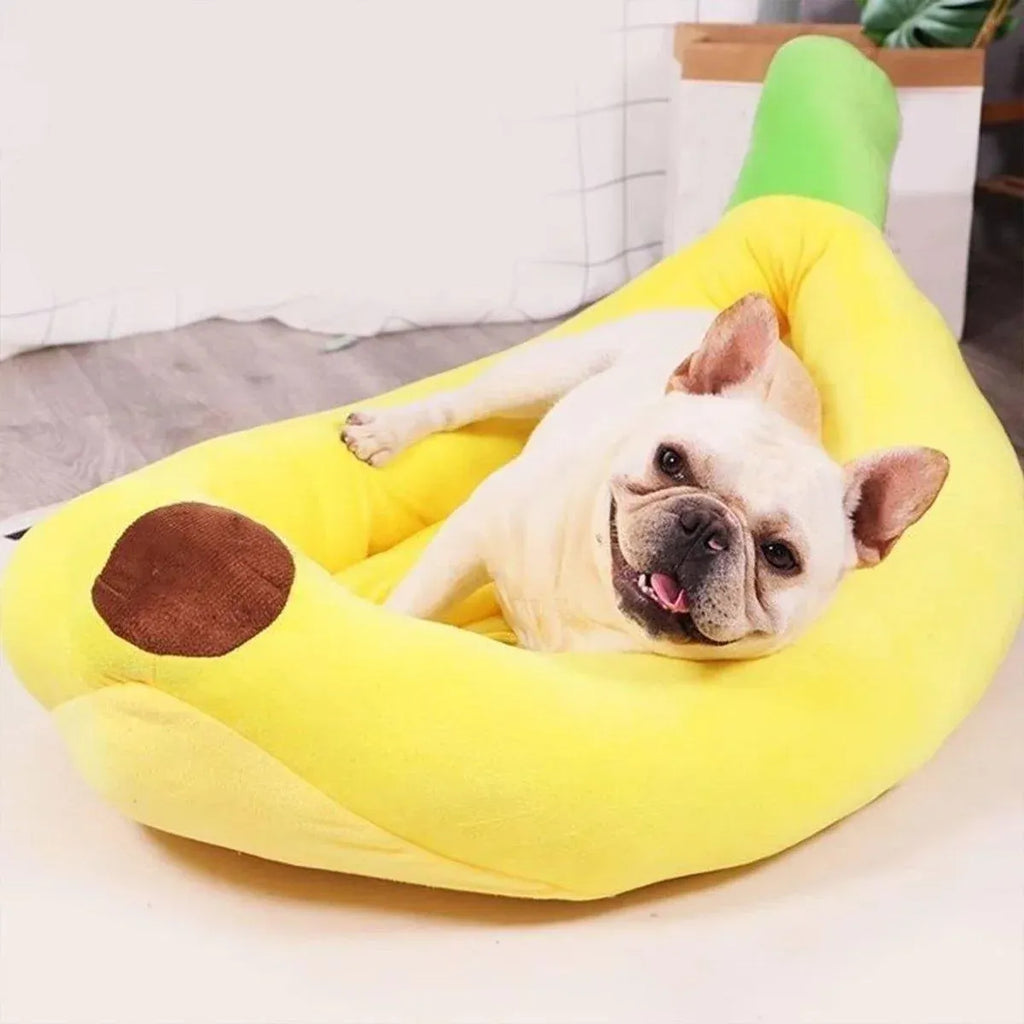 Cute Banana Shape Pet Bed Winter Warm Dog Cat Kennel Cozy Pet Cartoon