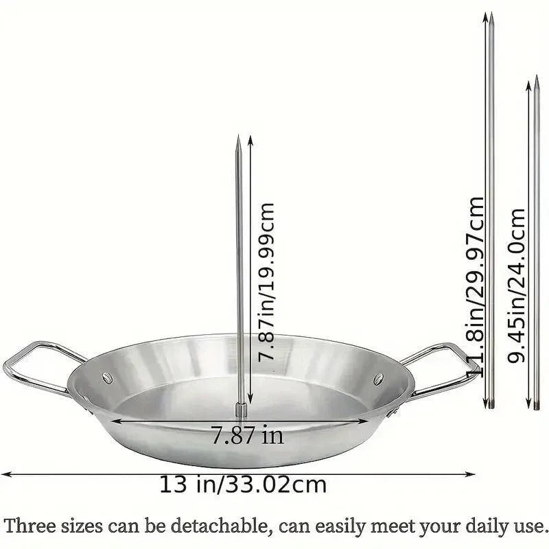 Stainless Steel Vertical Skewer Grill Pan Barbecue Kebab Rack Grill