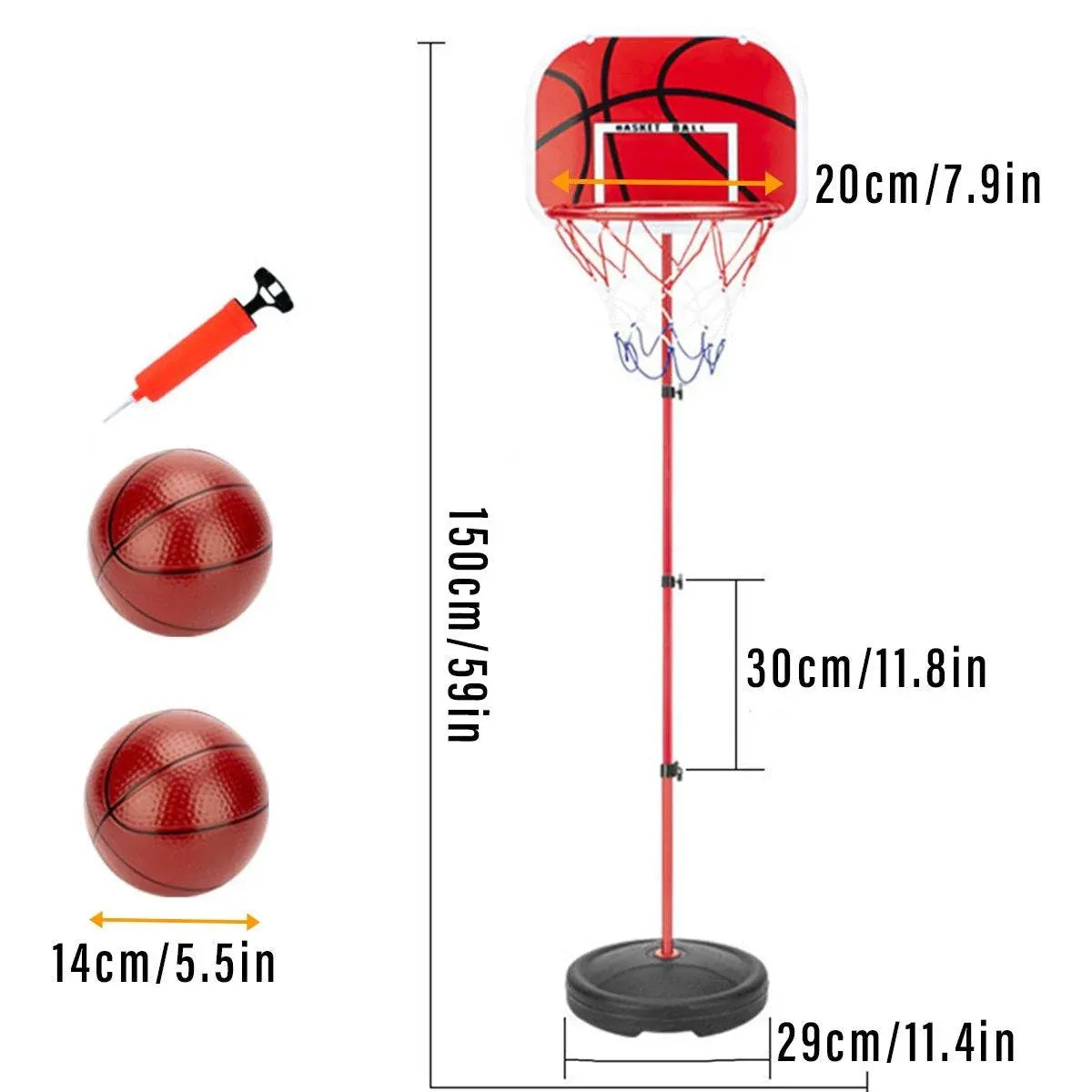 Adjustable Basketball Rack with Iron Rod Frame