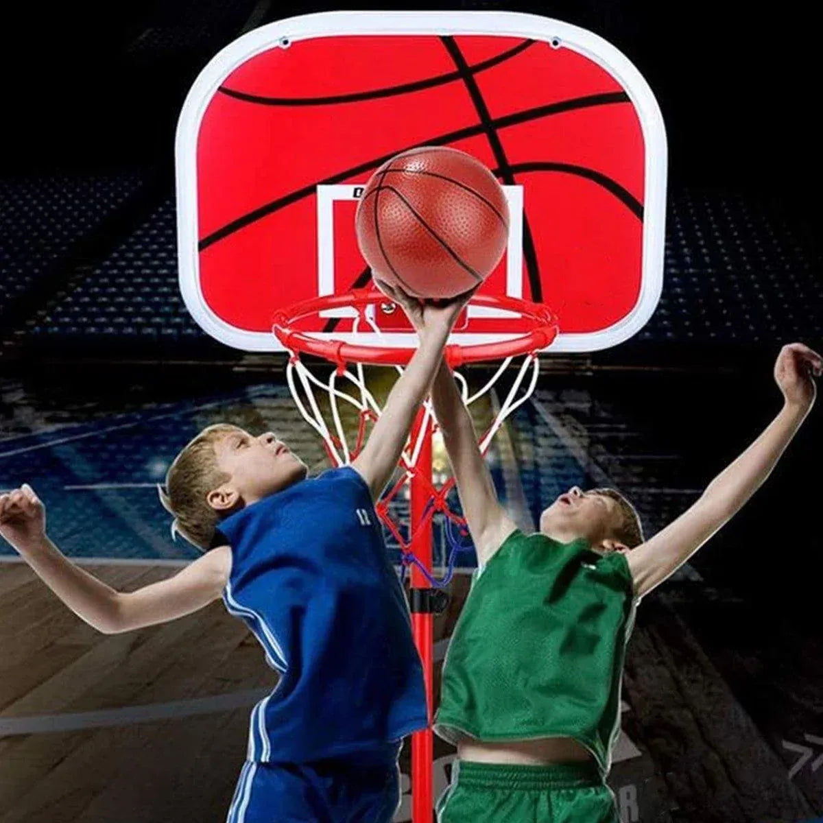 Adjustable Basketball Rack with Iron Rod Frame