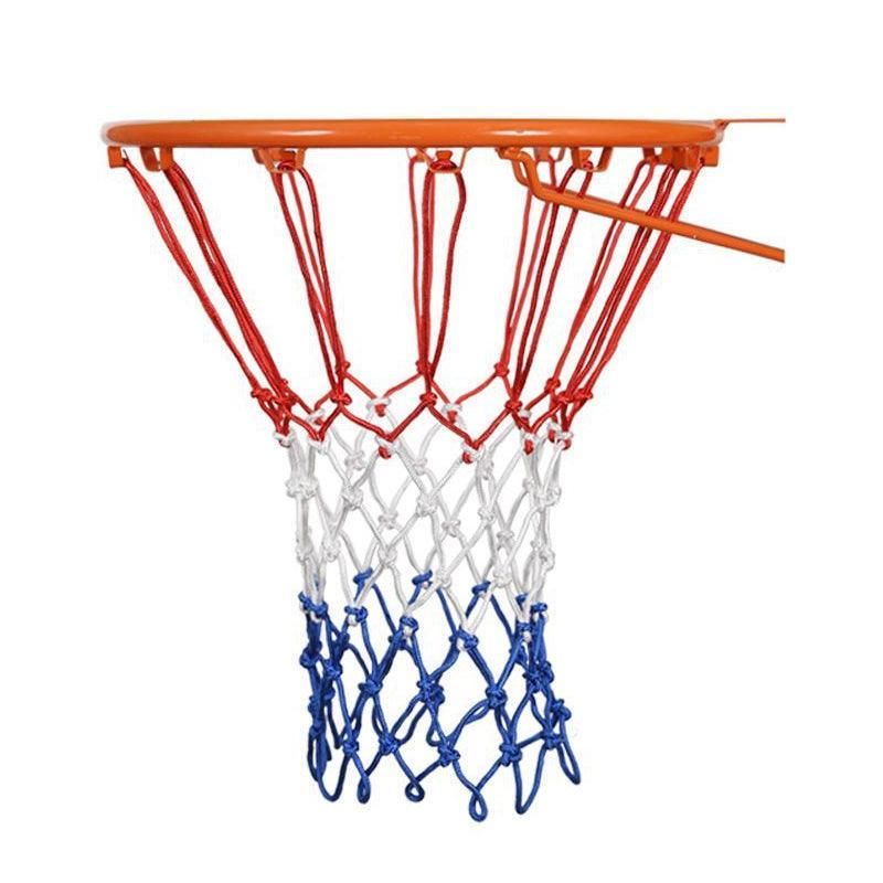 2Pcs Tri-Colour Basketball Hoop Nets Red White Blue Standard